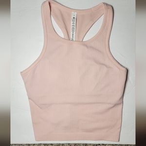 Lululemon Ebb To Street Racerback Crop Tank pink